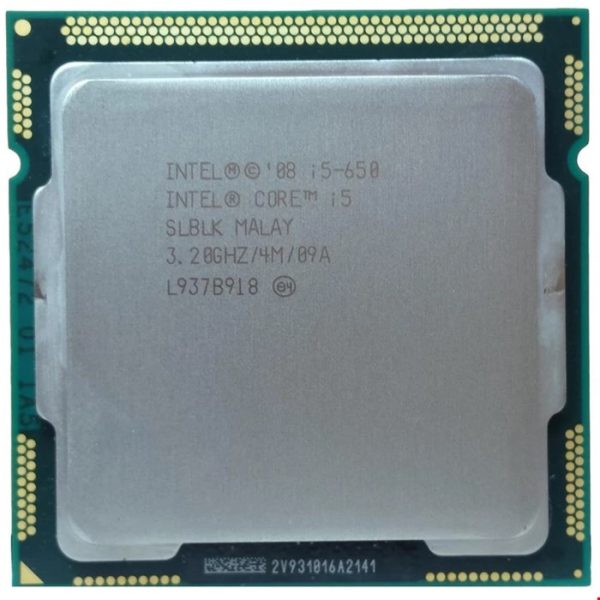 سی پی یو برند Intel سری Clarkdale پردازنده Core i5 650 نسل یک