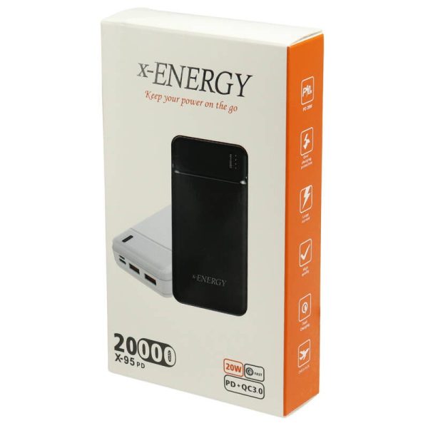 پاور بانک فست شارژ 20000 ایکس انرژی X-Energy X-95 QC3 PD 20W